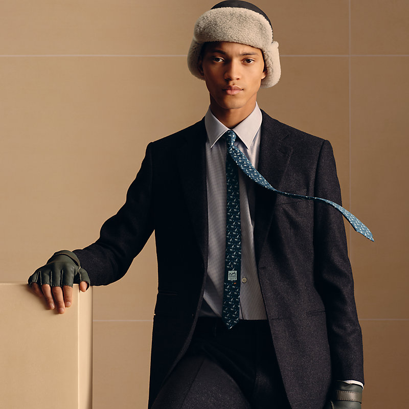 Puppy dream tie - Blue | Hermès Canada